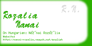 rozalia nanai business card